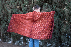 Terracotta Metamorphosis Organic Cotton Shawl