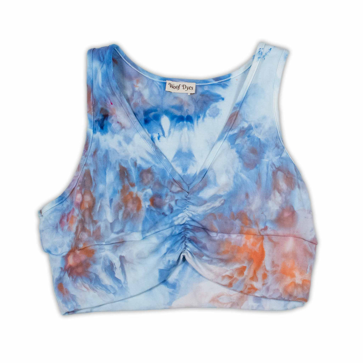 Sunset Clouds Ruched Front Crop Top S-3XL