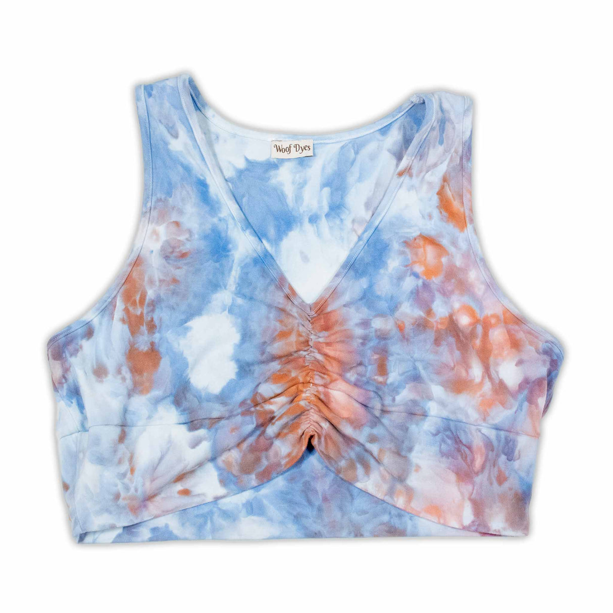 Sunset Clouds Ruched Front Crop Top S-3XL