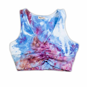 Celestial Swirl Ruched Front Crop Top S-3XL