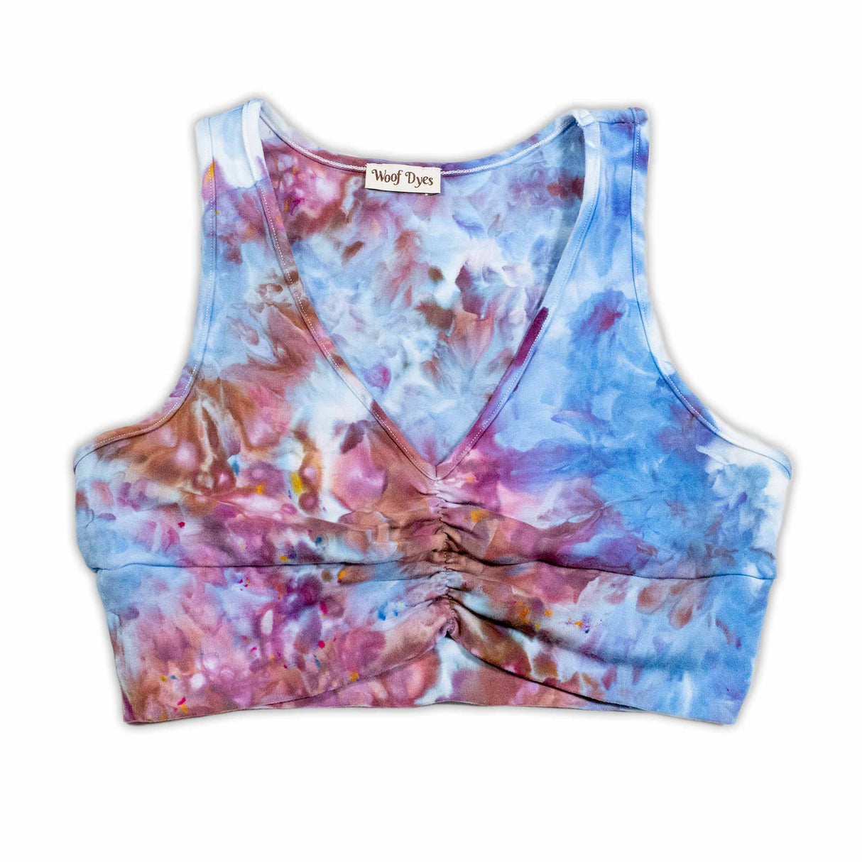 Celestial Swirl Ruched Front Crop Top S-3XL