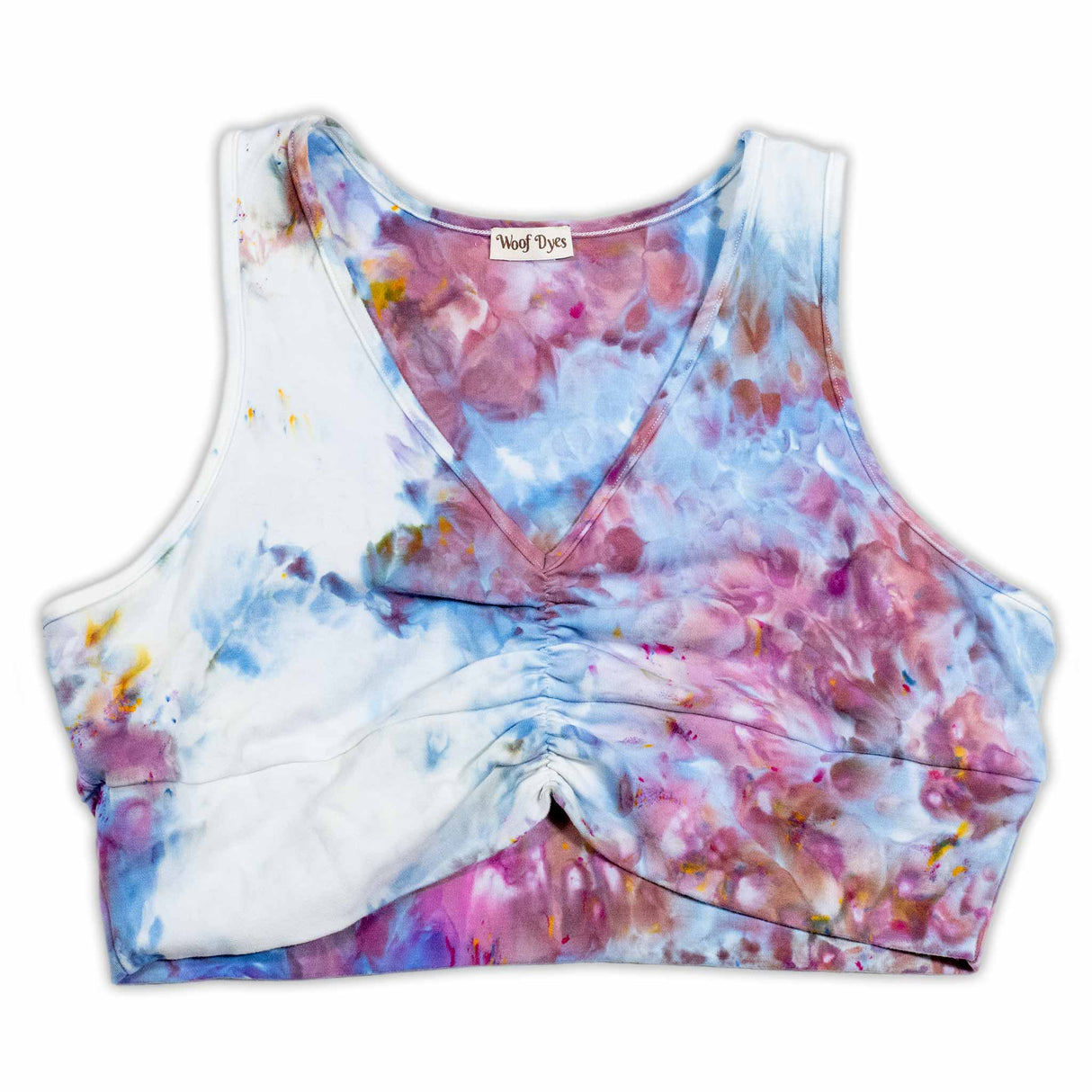 Celestial Swirl Ruched Front Crop Top S-3XL