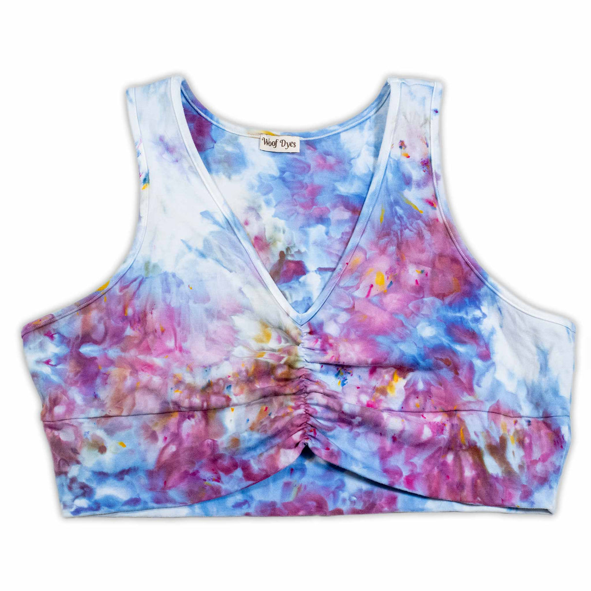 Celestial Swirl Ruched Front Crop Top S-3XL