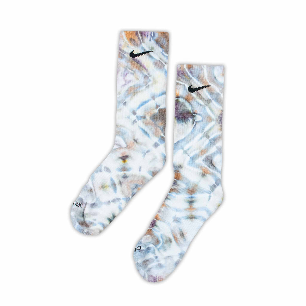 Lunar Glow Shibori Ice Dye Socks Medium