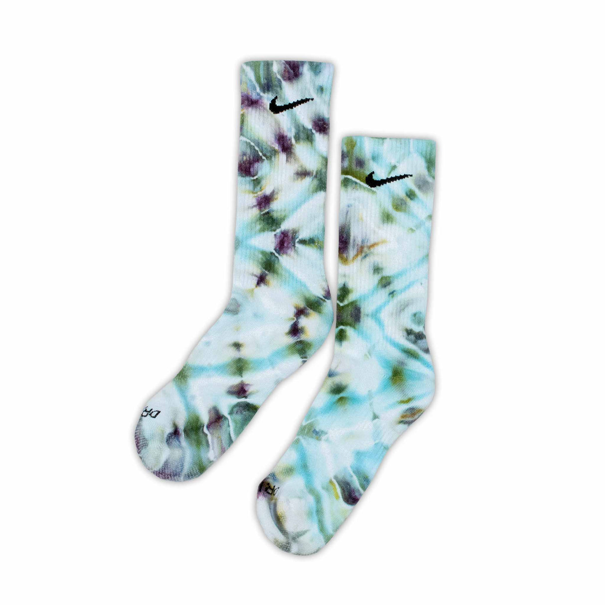 Ocean Mist Shibori Ice Dye Socks Large