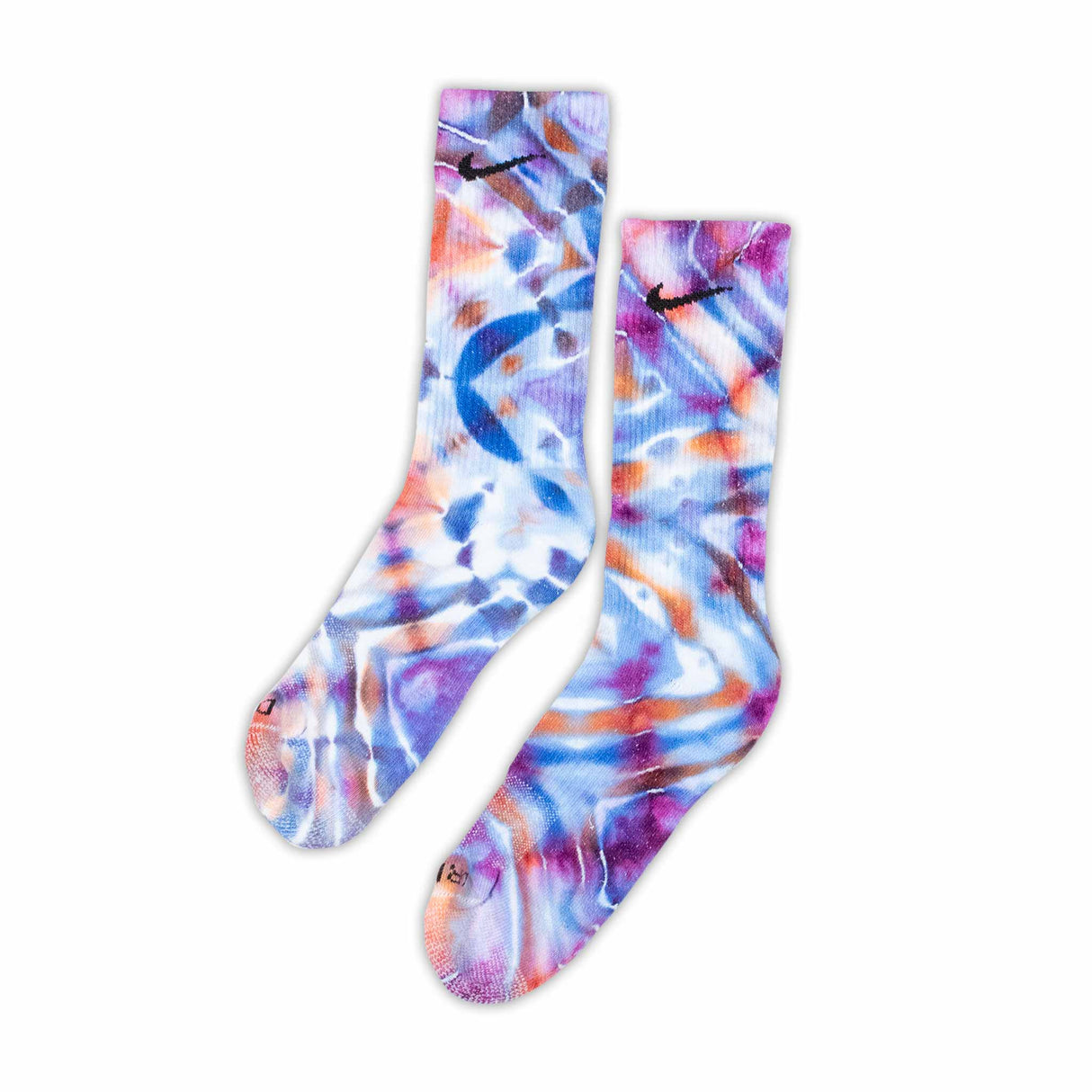 Aurora Burst Shibori Ice Dye Socks Large